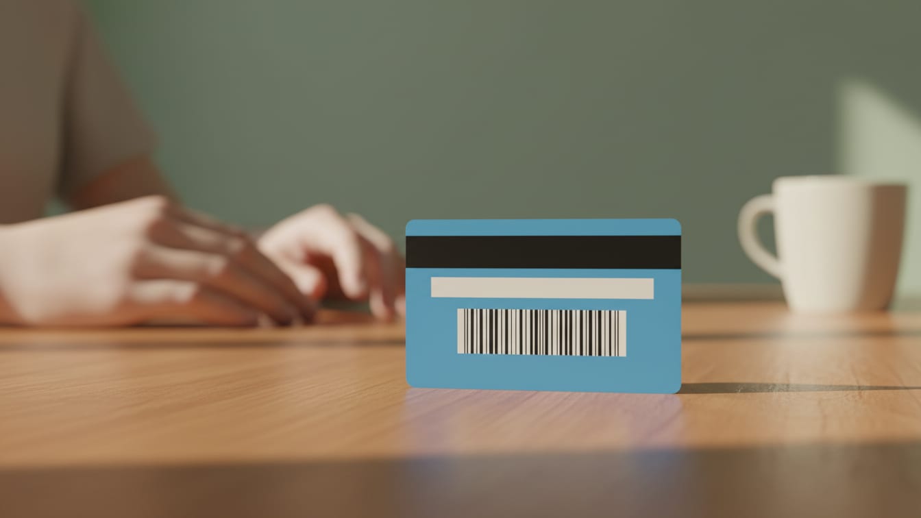 Illustration: A generic membership card on a warm wooden surface, illuminated by soft natural light.